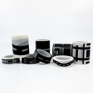 Nastro washi per strada, nastro washi per binari ferroviari, nastro washi per corsie motociclistiche, nastro washi per auto per ragazzi // BBB Supplies // 1 rotolo o 10 pezzi di angoli