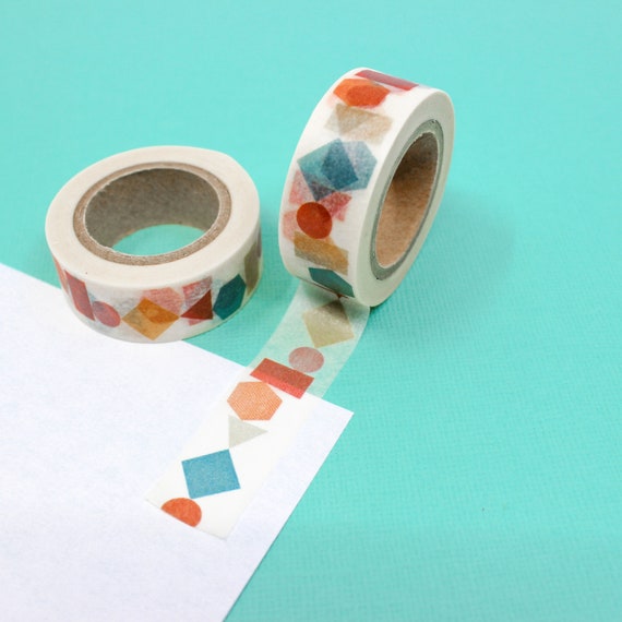 Fun and Colorful Multiple Shapes Washi Tape, Shape Washi Tape, Teacher and  Home School Tapes, Back to School Tape BBB Supplies R-ZH2171 