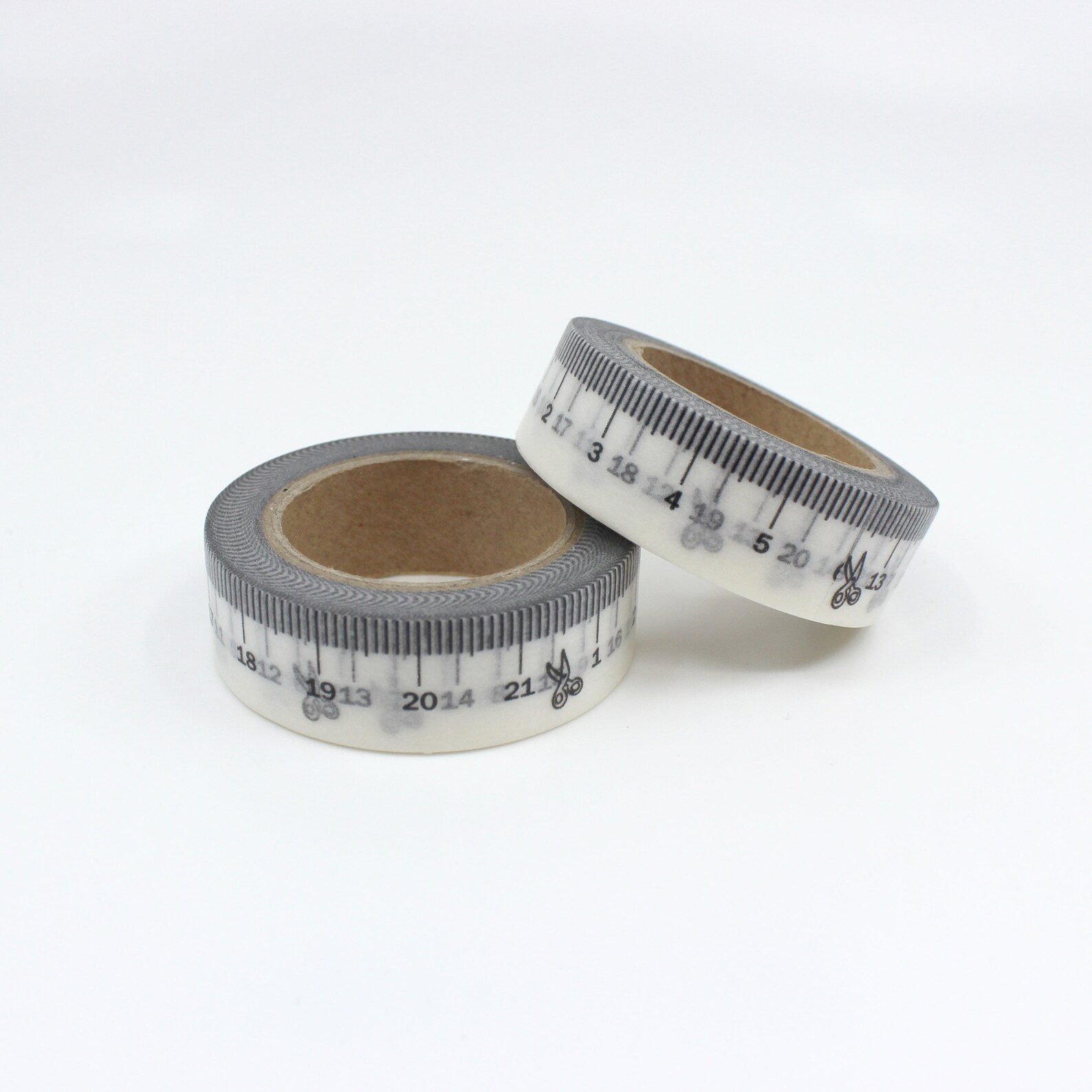 Black and White Tape Measure Ruler With Scissors Symol Pattern Etsy