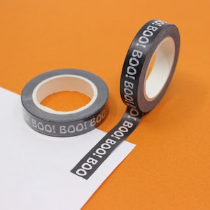 Halloween BOO Text Pattern Washi Tape, Halloween Decor Washi Tape, Ghost Washi Tape, Boo Text Washi Tape | BBB Supplies | R-GH2-011