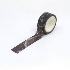 Púrpura Gris Planeta Constelación Acuarela Galaxy Patrón Washi Tape, Sistema Solar Scrapbooking Estacionario, // Suministros BBB // R-AL099C-15