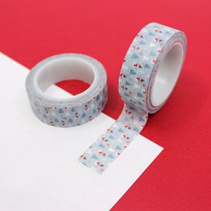 Cute Little Snowman and Christmas Tree Pattern Washi Tape, Holiday Christmas Snowman Paper Tape | BBB Supplies | R-GH708-15