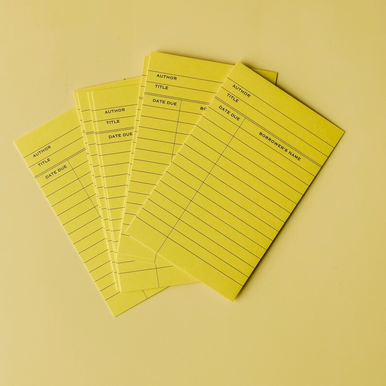 Library Note Card System Mini Notecards, Library Cards Note Card, Smily Face Notecard, School ...