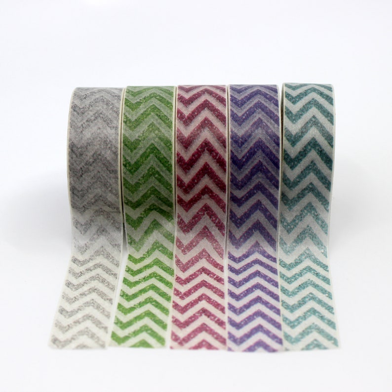 R-ZH1983 Purple Faux Glitter Chevron Pattern Washi Tape Cute glitter tape without the glitter mess BBBsupplies R-ZH1979