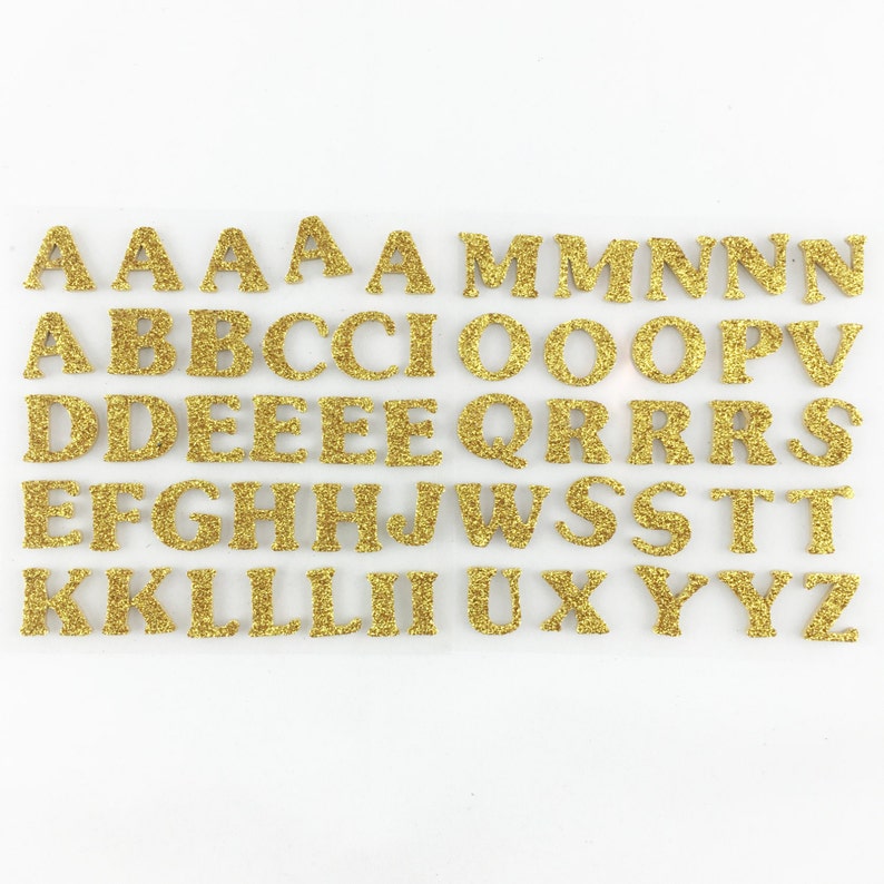Gold Glitter Foam Letter Stickers Scrapbooking Craft Supplies Etsy