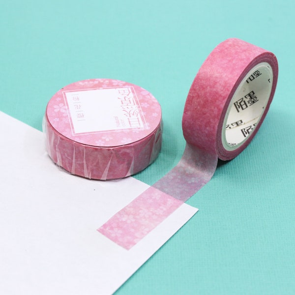 Kleine rosa dezente Blume Aquarell Muster Washi Tape, Rosa Blumen Papier Klebeband, Rosa Bastelbänder, Planer Bänder | Zubehör | R-FC009