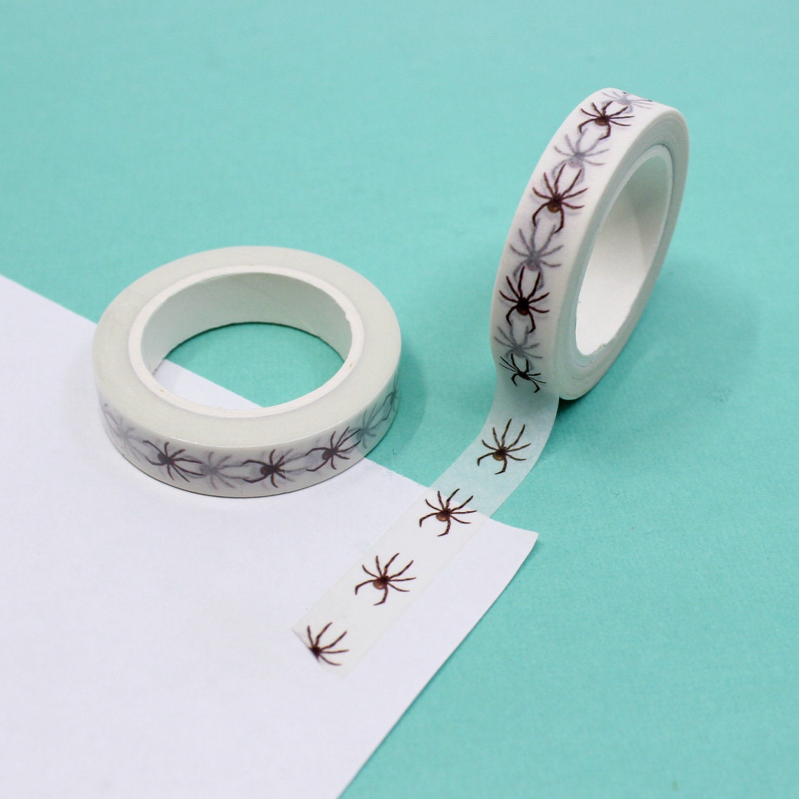 20 Rotoli Washi Tape Halloween - Nastri Decorativi Ragni, Zucca, Pipistrello - Per Scrapbooking E Fai Da Te