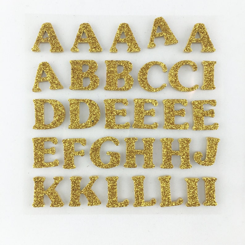 gold glitter foam letter stickers scrapbooking craft supplies etsy