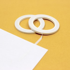 Cinta Washi blanca fina sólida, cinta de papel blanco de 3MM, cintas para álbumes de recortes, cinta para envolver regalos, cintas Washi neutras/suministros BBB/R-SL109