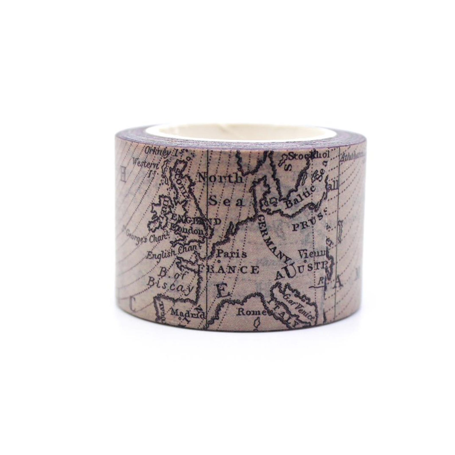 World Map Washi Tape, Old World Maps Japanese Paper Tape, Travel Washi ...
