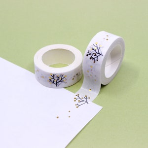 Gold Tree Washi Tape, Tree Washi Tape, Gold Foil Tree Washi, Gold Foil Washi Tapes, Winter Tree Washi Tape | BBB Supplies | R-FT003