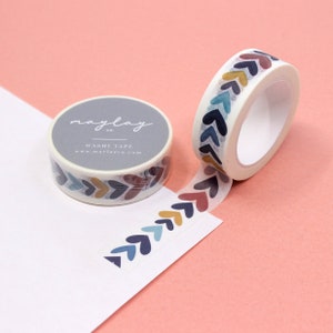 Colorful Hearts Washi Tape, Pastel Happy Rainbow Hearts Tapes, Heartwood Washi, Connected Hearts Planner Tapes | BBB Supplies | R-RMC009
