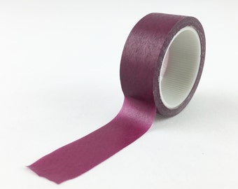Solid Red Mauve Washi Tape // 15mm // Paper Tape // BBB Crafting Supplies // R-SL038