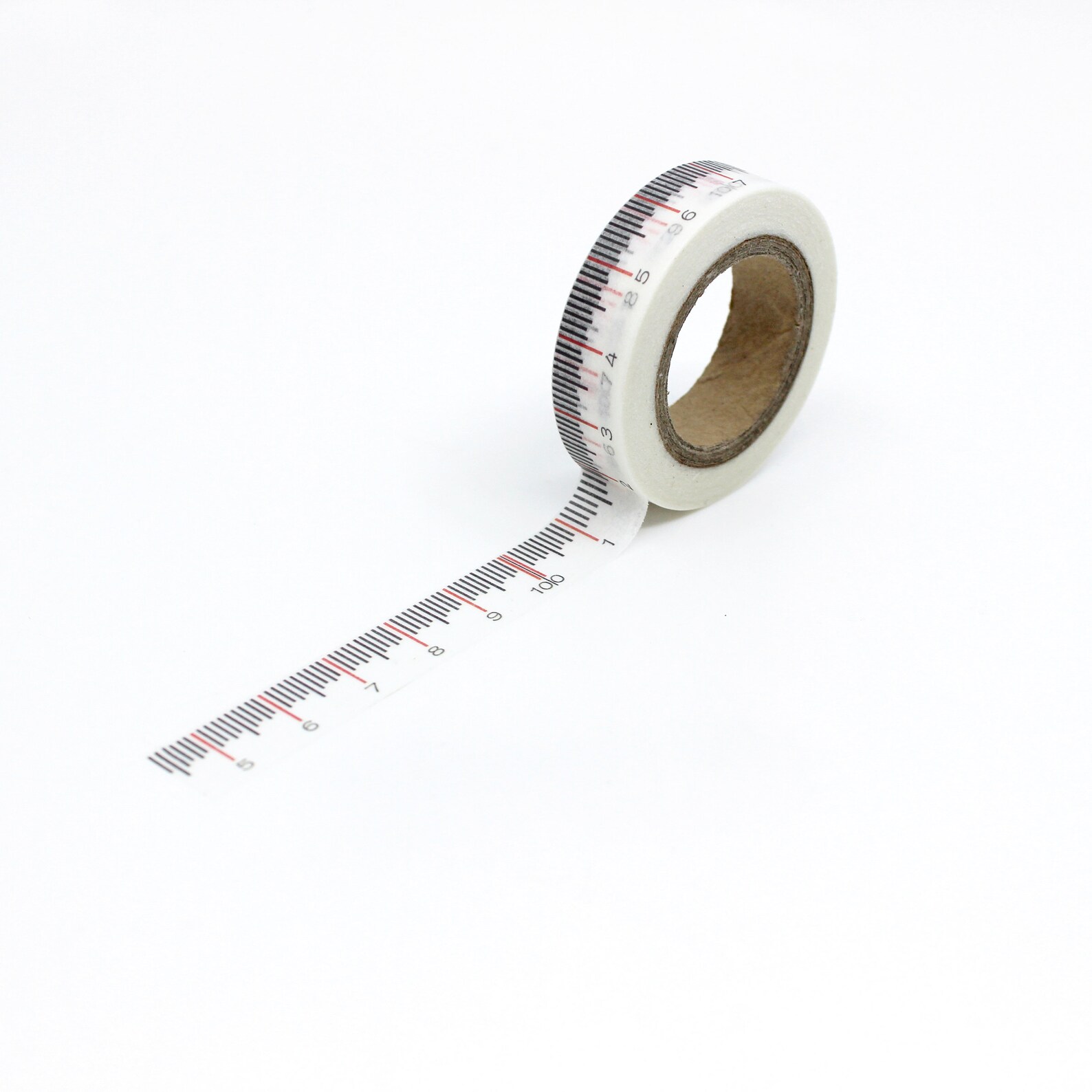 Tape Measure W/ Red Ticks Ruler Pattern Washi Tape Calendar Etsy