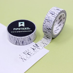 Witte winter berken washitape, winter bomenschors papier tape, witte winter boom patronen kalender en planner tapes | BBB-benodigdheden | RPX018