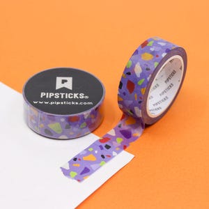 Lila Versteinertes Pathway Washi, Lila Mystic Paper Tape, Lila Buntes Terrazo Muster Kalender Planer Tapes | AGB und Widerrufsbelehrung RPX055