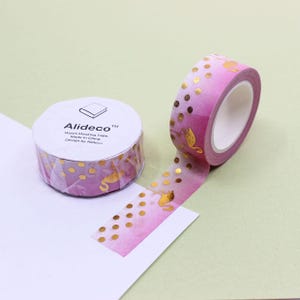 Ruban adhésif washi à motif flamant rose, Ruban adhésif en papier japonais, Fournitures créatives de scrapbooking, Ruban adhésif Washi à thème oiseaux | R-AL029B-30
