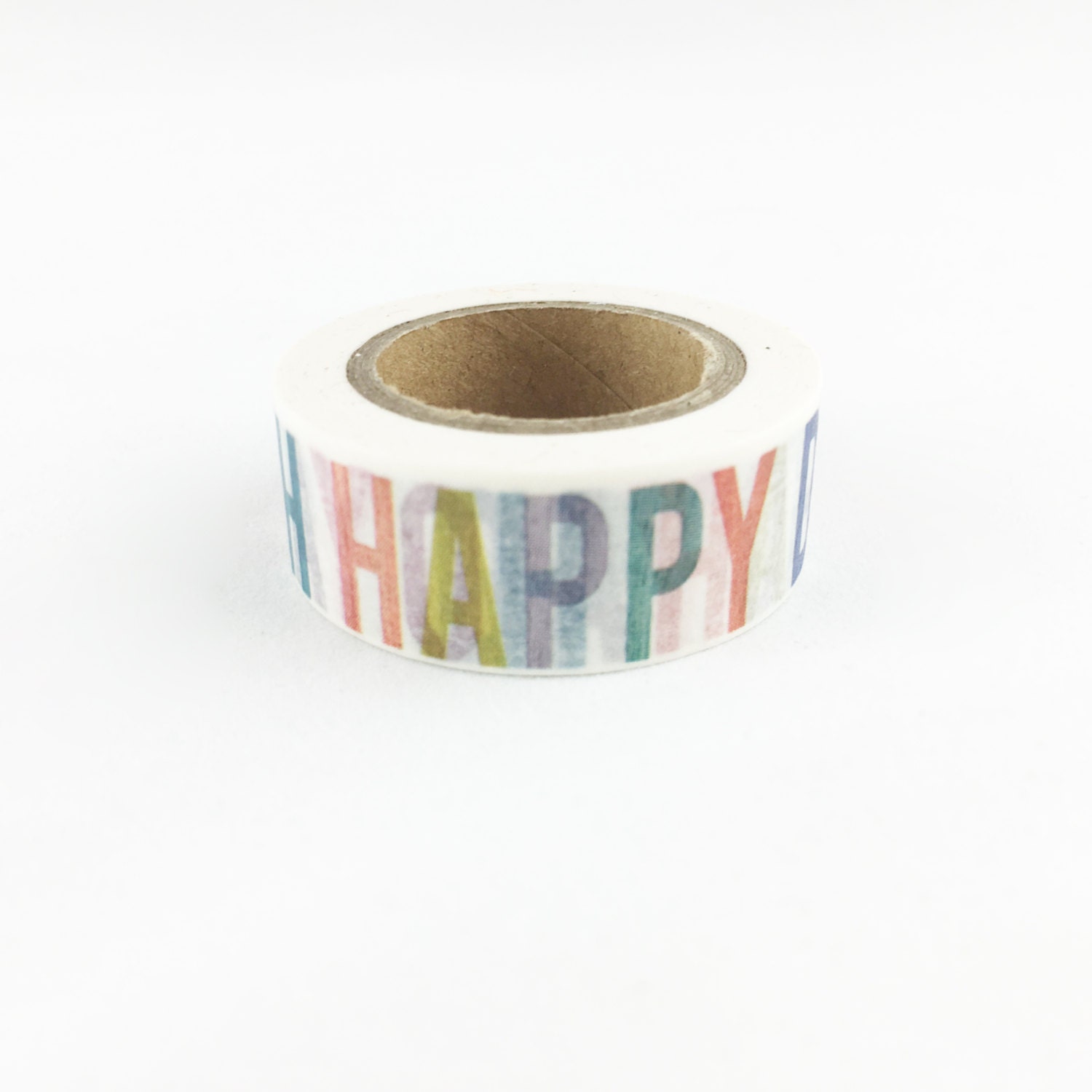 Multi Color Oh Happy Day Letter Pattern Washi Tape // 15mm // - Etsy