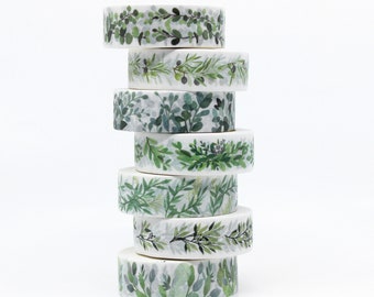 Greenery Vines Washi Tape Collection, Eucalyptus Washi, Cactus Washi Tape, Olive Branch Washi, Berry Greenery // BBB Supplies // R-GH6-005