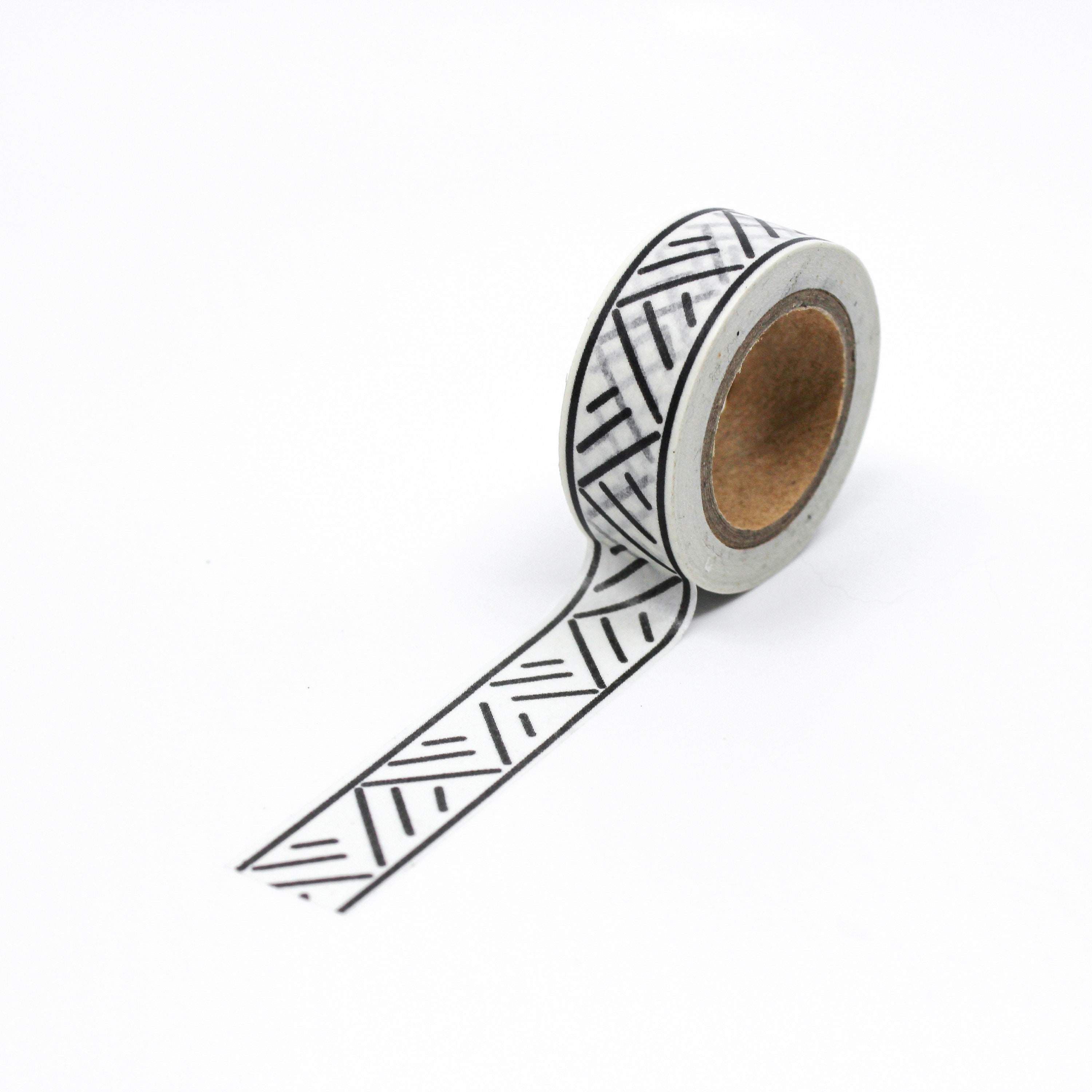 Black & White Line Chevron Pattern Washi Tape, Border Lines Washi
