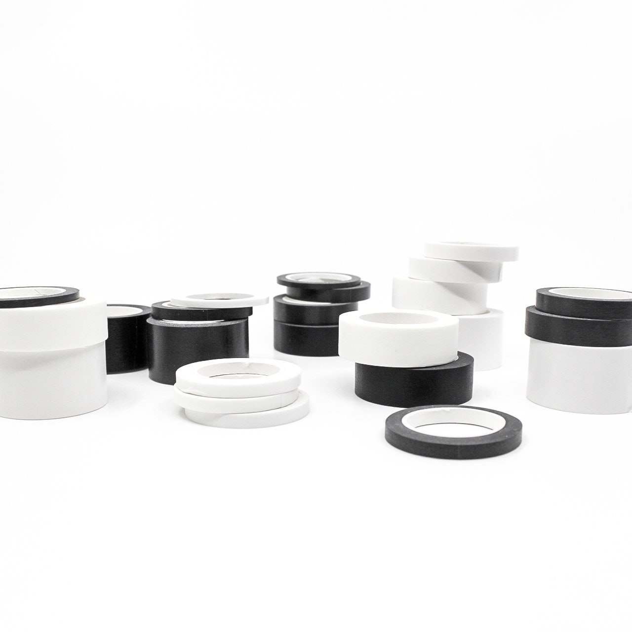 Solid Thin Black Washi Tape, 7MM Narrow Black Paper Tape