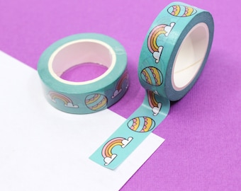 Bright Easter Egg  and Rainbow Washi Tape, Spring Easter Washi Tape, Card Making Washi Tape Craft Tape | BBB Supplies | R-GH750