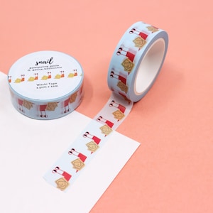 Washi adhésif colimaçon rigolo, adhésif papier adhésif colimaçon joyeux, fournitures pour carnets Washi escargots amusants | Fournitures BBB | R-RPP025