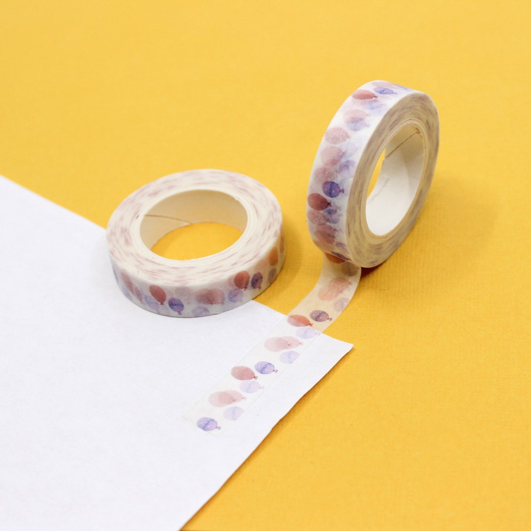 Thin Celebration Balloons Washi Tape, Birthday Card Washi Tape, Party