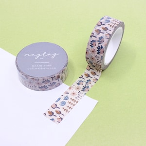 Zoetheid Florals Washi Tape, mooie bloemen Washi, herfst bloemen Washi, elegante bloemenstickers en planner tapes | BBB-benodigdheden | RMC017