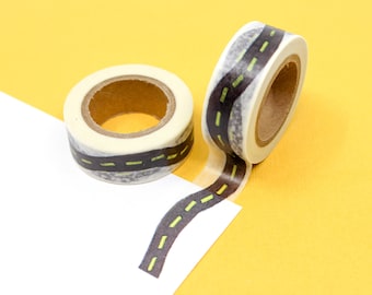 Schwarzes Washi Tape, Auto Stadt Straßen Washi Tape, gewundene Straße Washi Tape, Kinder Washi Tape, Scrapbooking Zubehör | AGB und Widerrufsbelehrung R--ZH1186