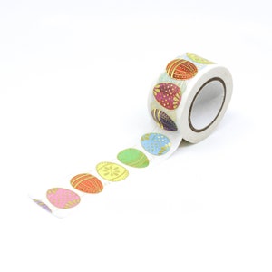 Gold Foil & Pastel Easter Egg Washi Tape // 25mm // Paper Tape // BBBsupplies // R-LB031-30