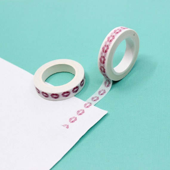 Thin Pink Lips Washi Tape Planner Washi Tape Gift Tape 