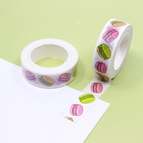 Cute Colorful Macaroons Washi Tape, Cafe Macaron Birthday Cake Washi Tape, Macaroon Stickers & Planner Tapes | BBB Supplies | R-AL135