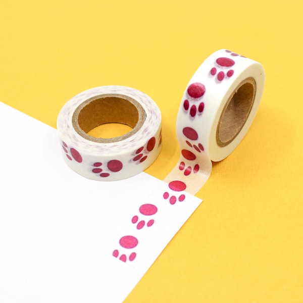 Paper Cat Paw Washi Tape Etsy