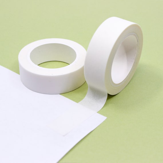 Solid White Washi Tape, 15MM White Paper Tape, Elegant