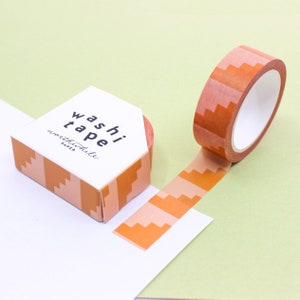 Taśma Washi w stylu retro z blokami kolorów, taśmy Washi z motywem Tetris, naklejki z nostalgicznymi wzorami geometrycznymi i taśmy do planerów | Materiały BBB | R-RWP-008