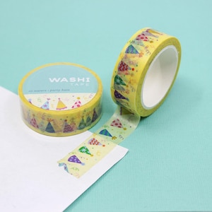 Fun Celebration Birthday Washi Tape, Party Hats Washi, Presents Gift Wrap Tape, Celebration Candles Paper Tape | BBB Supplies | R-RGW065