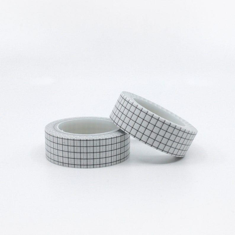 Calendaring Tape Supplies Black White OR Grey Grid Pattern Washi Tape Journaling Washi Tape BBB SUPPLIES R-GH345 R-GH344 GH1-007