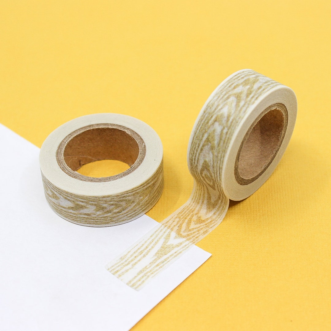Light Wood Grain Washi Tape, Wood Tones Craft Tape, Interior Design