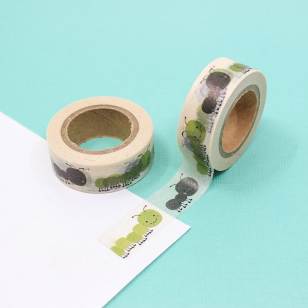 Cute Little Caterpillar Pattern Washi Tape, Insect Washi Tape, Kid Friendly Very Hungry Caterpillar Craft Tapes  | BBB Supplies | R-ZH1658
