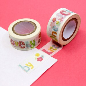 Washi Tape Je t'aime ma mignonne, Ruban adhésif washi pour baby shower Little One Lovely, Rubans adhésifs et stickers livres pour bébés | Fournitures BBB | R-M164