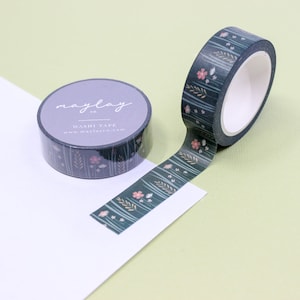 Washi tape à motif fleurs sauvages, ruban adhésif Washi floral pour jardin, fleurs printanières, stickers floraux et adhésifs pour agenda | Fournitures BBB | R-RMC002