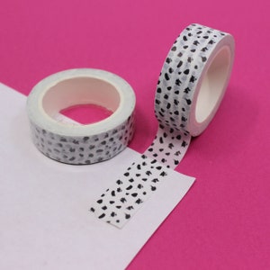 Modern Abstract Dots, Punk Black and White Modern Print Washi Tape, Fun Irregular Dot Pattern Tapes and Stickers | BBB Supplies | R-GH550