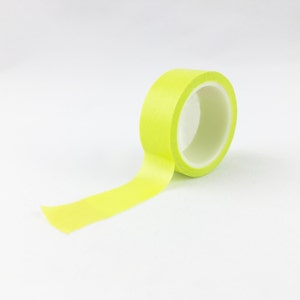Nastro Washi artigianale verde neon solido // 15mm // Nastro di carta // Forniture per artigianato BBB // R-SL009