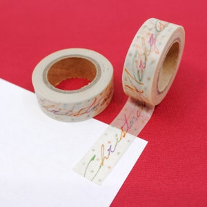 Colorful Merry Christmas Holiday Text Washi Tape, Cursive Merry Christmas Text Washi, Modern Christmas Tape | BBB Supplies | R-ZH1004