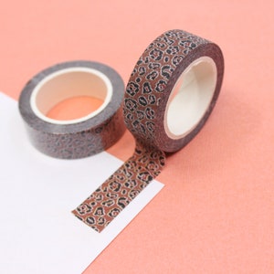 Modern Brown Leopard Animal Print Washi Tape, Animal Print Washi Tape, Brown Leopard Washi Tape, Animal Washi Tape | BBB Supplies | R-GH798