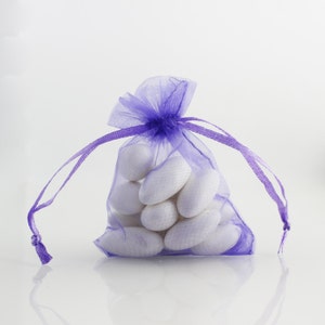 Lavender Organza Bag, Multiple Sizes, Sheer Favor Bags, Wedding Favor Bag, Sheer Drawstring Jewelry Pouch, Party Gift  // R-O-L003/2/1