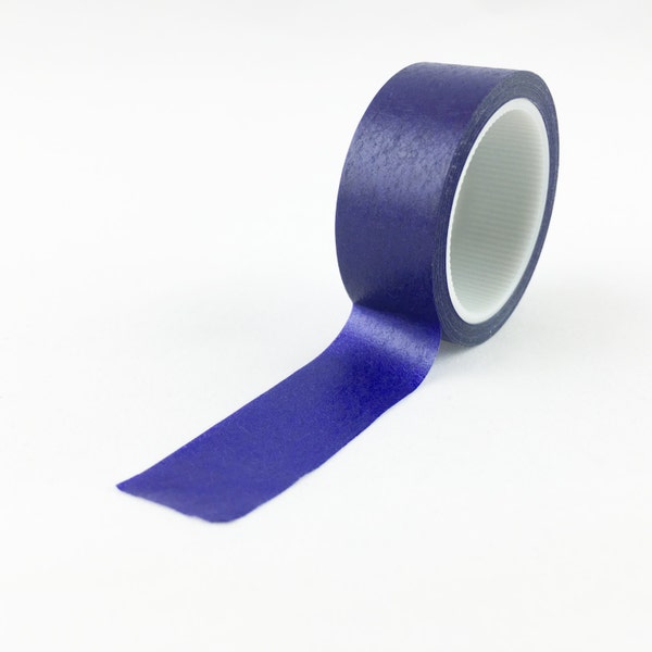 Solid Marine Blue Washi Tape, Japanese Paper Tape, Crafting and Scrapbooking Supplies, Blue Masking Tape, Calendaring Stickers // R-SL030