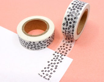 Modern Abstract Black and White Leopard Animal Print Washi Tape, Animal Print Tape. Abstract Black and White Tapes | BBB Supplies | R-ZH2257