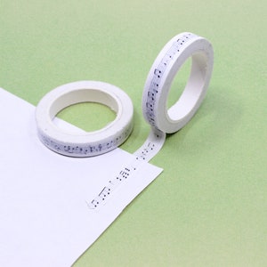 Narrow Black & White Music Note Washi Tape, Musician Notes Washi, Music Teacher Paper Tape, Sheet Music Washi Tape | BBB Supplies | R-GH1492